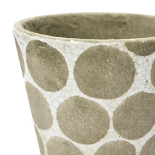 Terra-cotta Planter with Wax Relief Dots