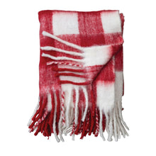 Red & White Woven Plaid Blanket