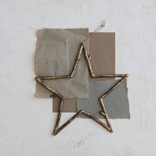 Antique Gold Finish Metal Twig Star Ornament