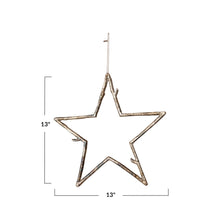 Antique Gold Finish Metal Twig Star Ornament