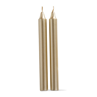 Straight Taper Candles, 8" Metallic,  set of 2
