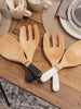 Hand-Carved Wood Salad Servers, 2 colors available