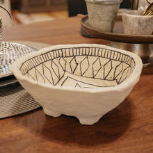 Decorative Hand-Painted Paper Mache Bowl