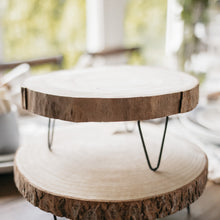 Paulownia Round Wood Pedestals - Rustic