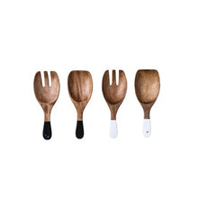 Hand-Carved Wood Salad Servers, 2 colors available