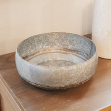 Decorative Galvanized Metal Bowls,  3 Sizes